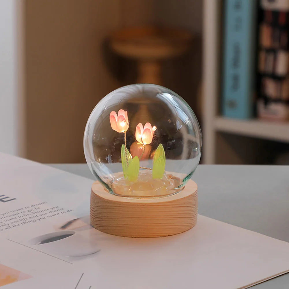 Lampe de bureau florale élégante