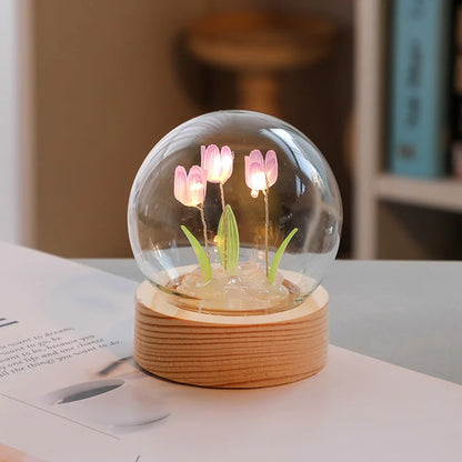 Lampe de bureau florale élégante