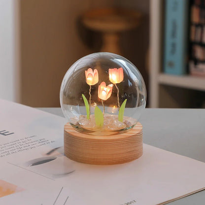 Lampe de bureau florale élégante