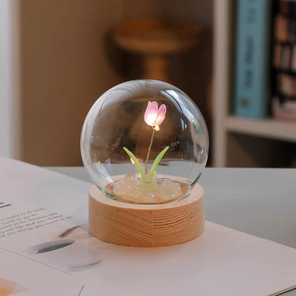 Lampe de bureau florale élégante