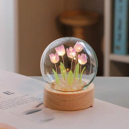 Lampe de bureau florale élégante