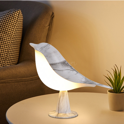 Veilleuse LED colorée en forme d'oiseau avec commande tactile