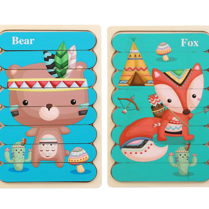 Puzzle éducatif en bois