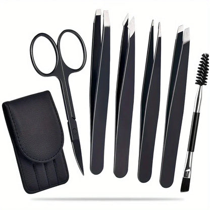 Kit de pince à épiler professionnelle pour sourcils avec étui de voyage