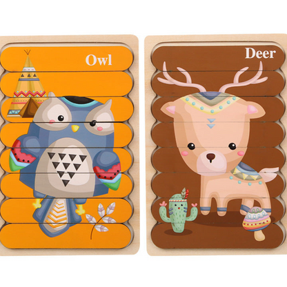 Puzzle éducatif en bois