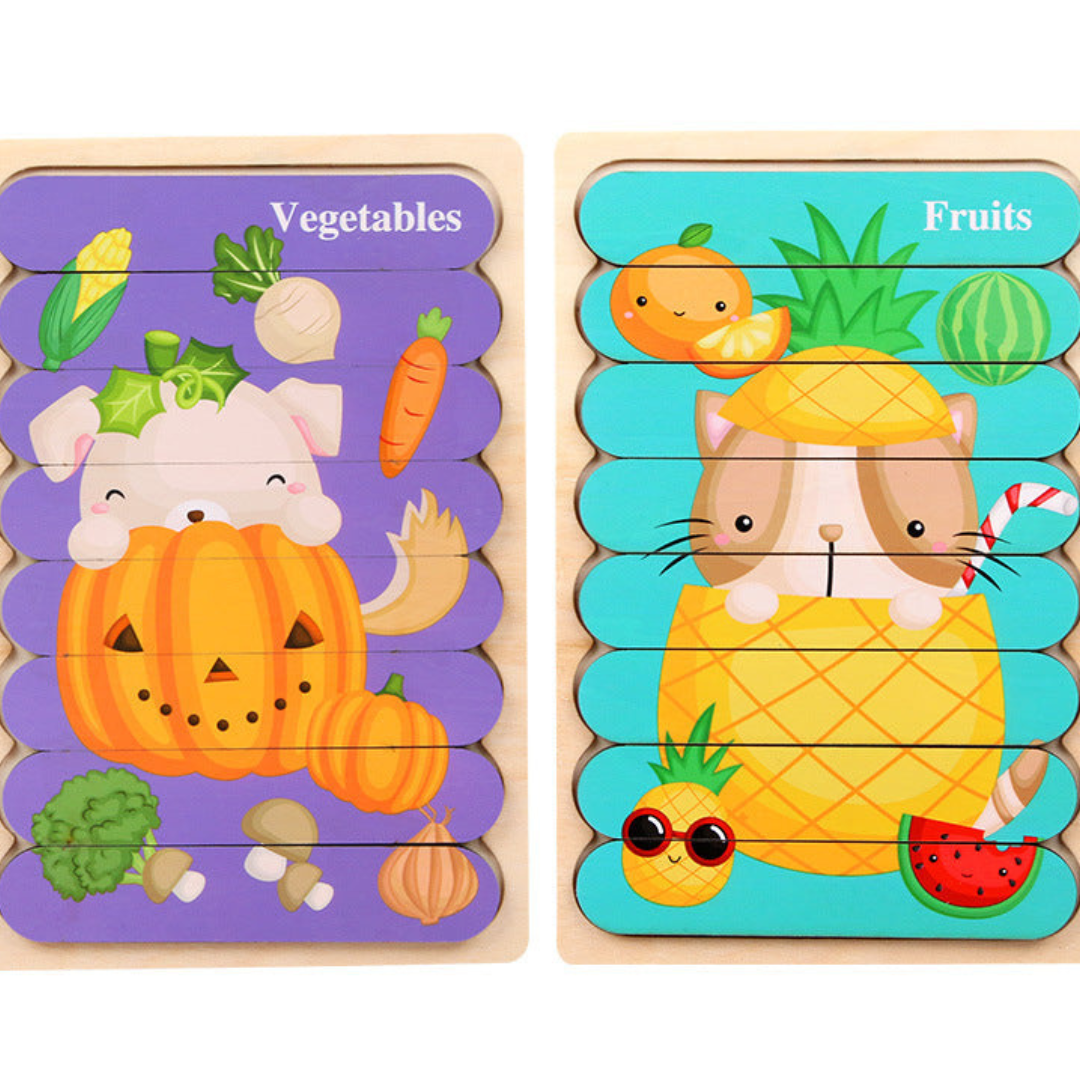Puzzle éducatif en bois
