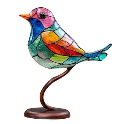 Vibrant Bird Perch Home Decor Sculpture - Halri