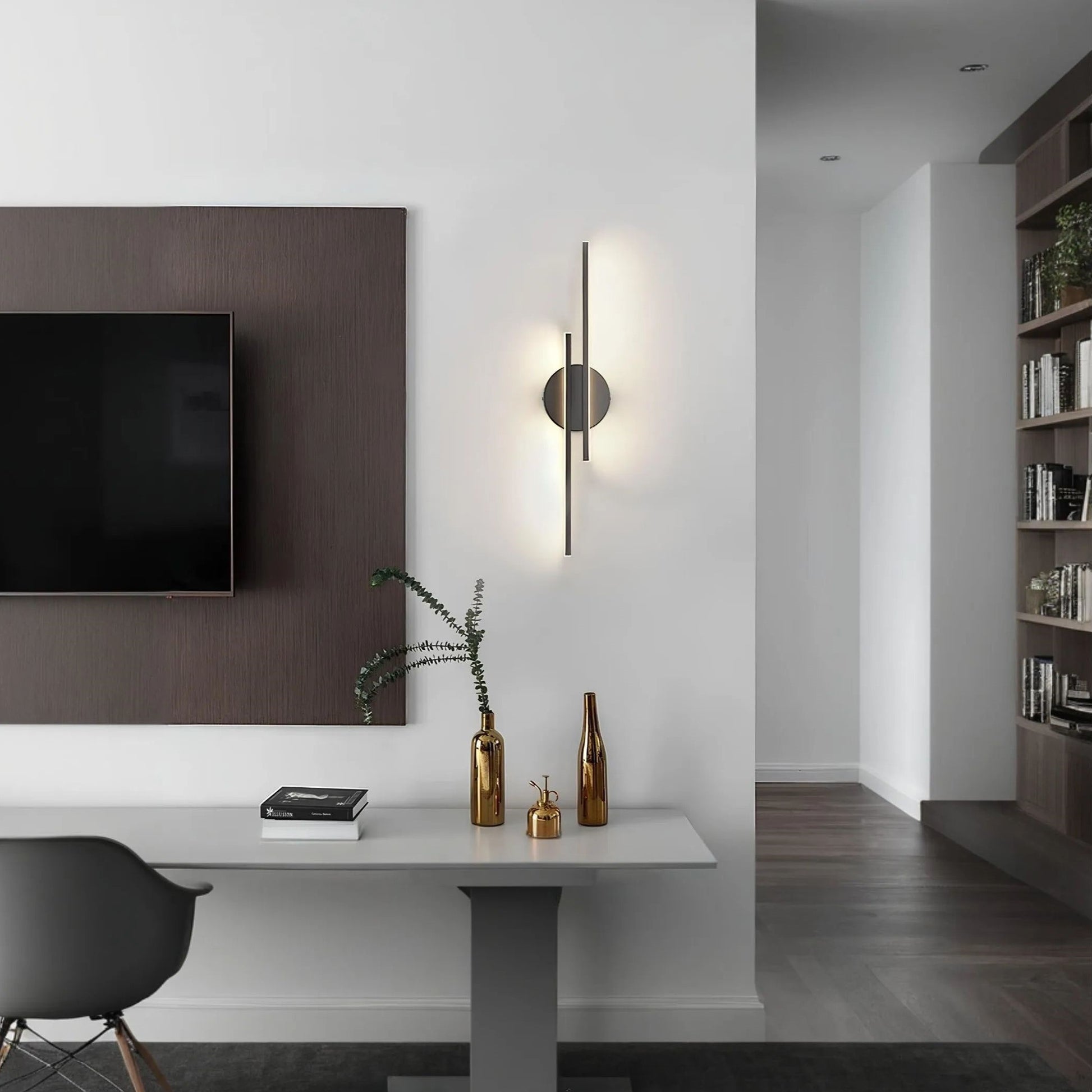 Modern LED Wall Light Double Bar Design
