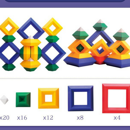 Ensemble de blocs à empiler en bois Montessori