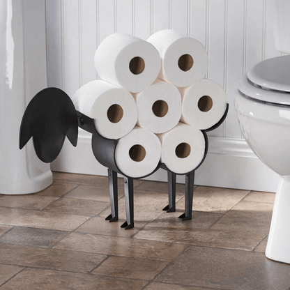 Porte-papier toilette rustique en métal en forme d'animal