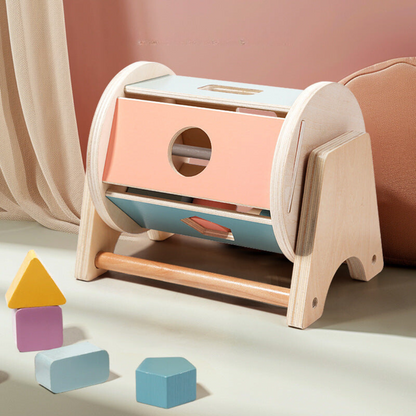 Boîte de rangement pour jouets en bois à usage éducatif