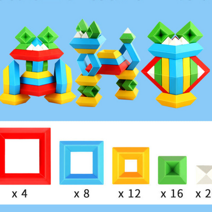 Ensemble de blocs à empiler en bois Montessori