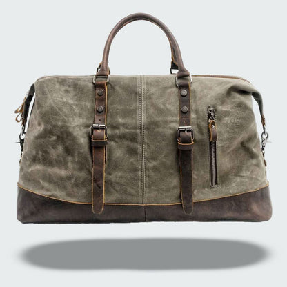 Sac de voyage grand format en toile et cuir de qualité supérieure, 35 L