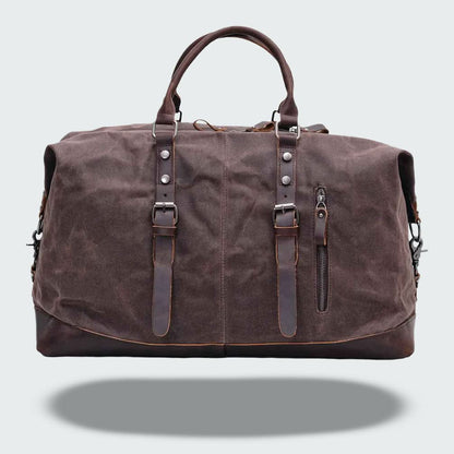 Sac de voyage grand format en toile et cuir de qualité supérieure, 35 L