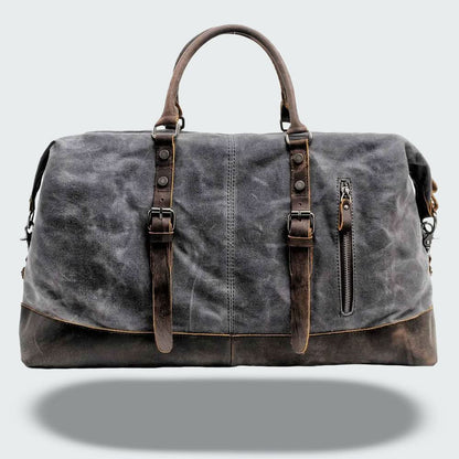 Sac de voyage grand format en toile et cuir de qualité supérieure, 35 L