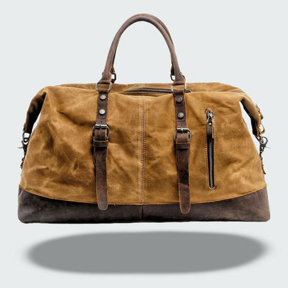 Sac de voyage grand format en toile et cuir de qualité supérieure, 35 L