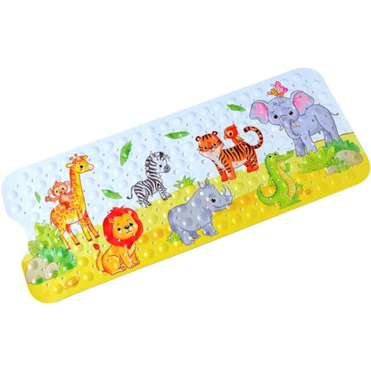 Tapis de bain amusant pour enfants avec ventouses et motifs colorés