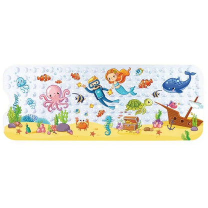 Tapis de bain amusant pour enfants avec ventouses et motifs colorés