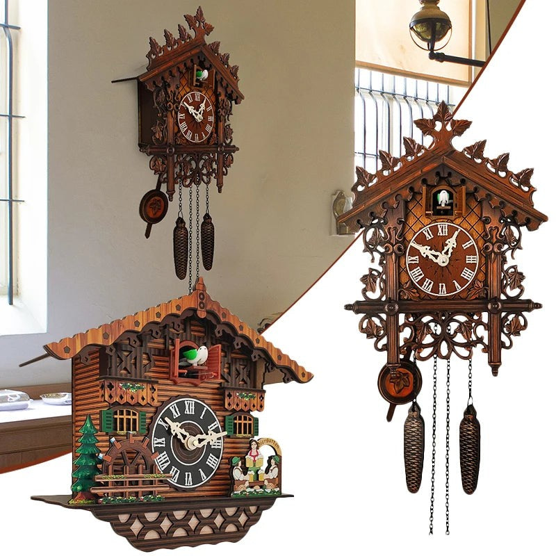 Classic Wooden Cuckoo Clock for Home Decor - Halri
