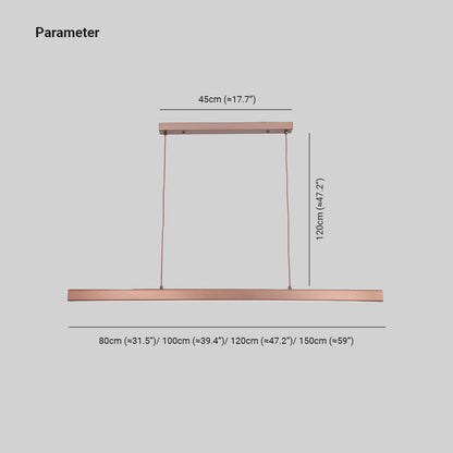 Simple Linear Pendant Light Modern Adjustable Ceiling Lamp
