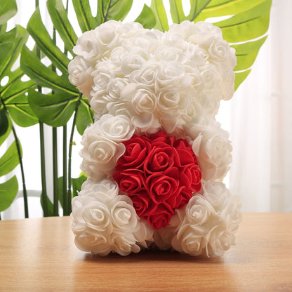 Joli arrangement d'ours en peluche rose