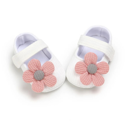 Chaussures premiers pas mignonnes à fleurs pour fille 