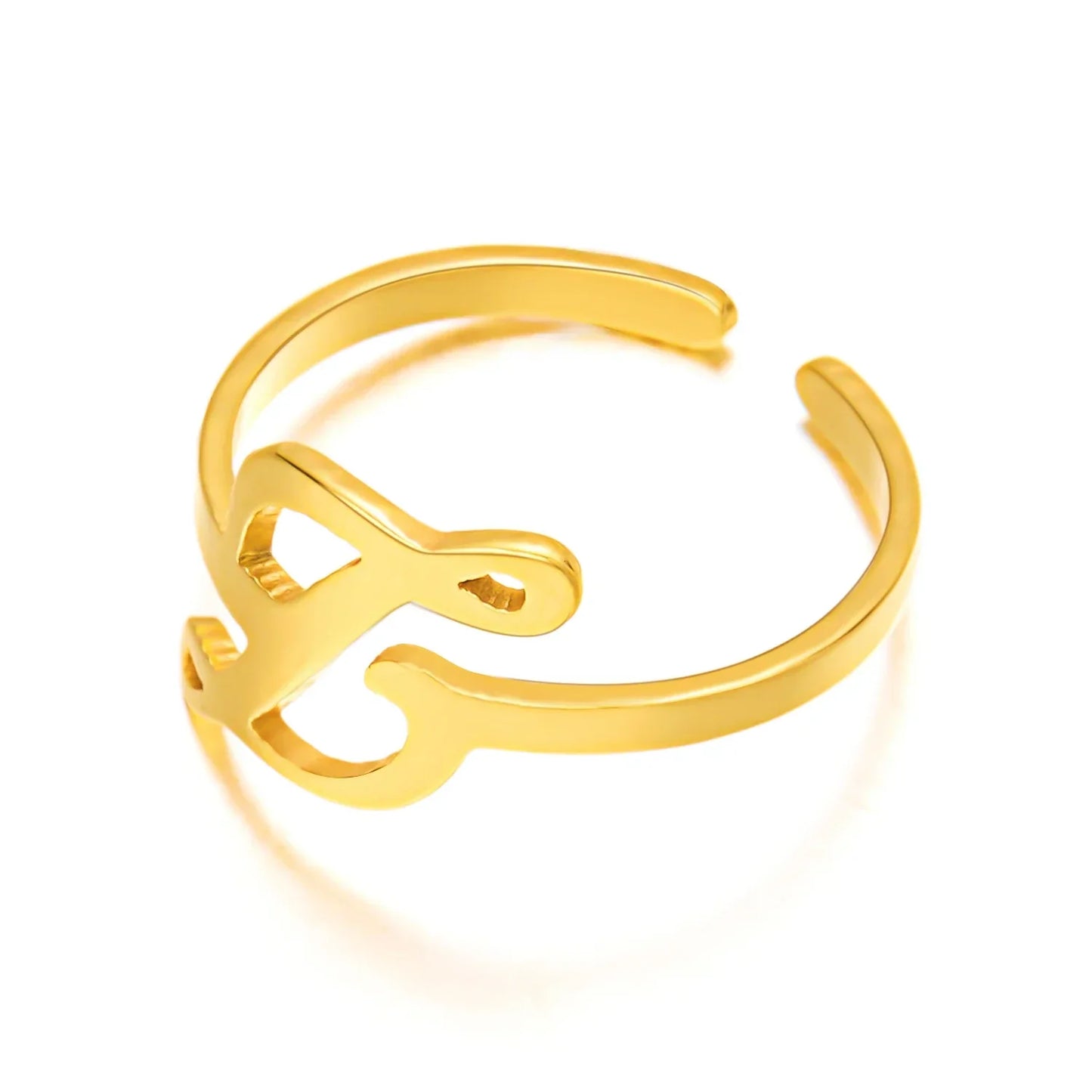 Bague initiale monogramme manuscrite personnalisée