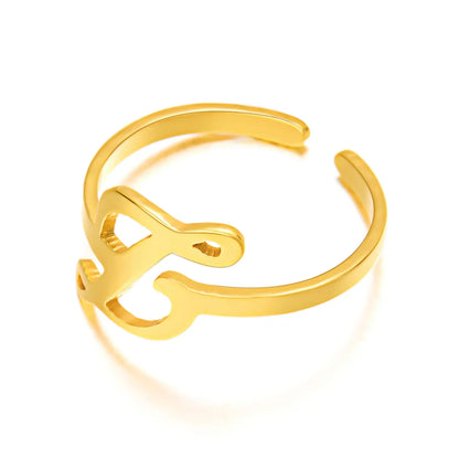Bague initiale monogramme manuscrite personnalisée