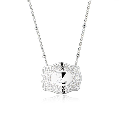 Collier pendentif lettre initiale avec boucle