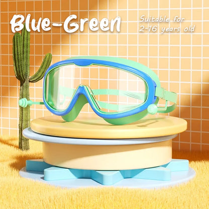 Lunettes de natation transparentes pour enfants, grande monture, étanches et anti-buée 