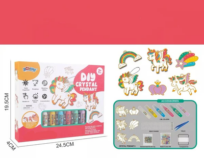 Kit de fabrication de pendentifs en cristal scintillants à faire soi-même