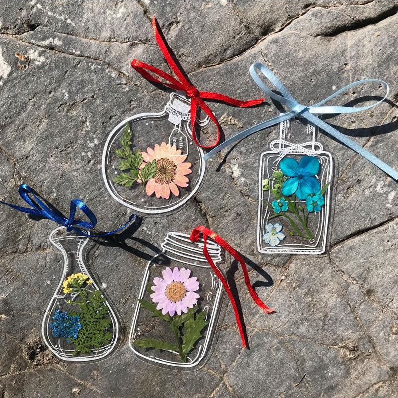 Clear Floral Paper Bookmark - Halri