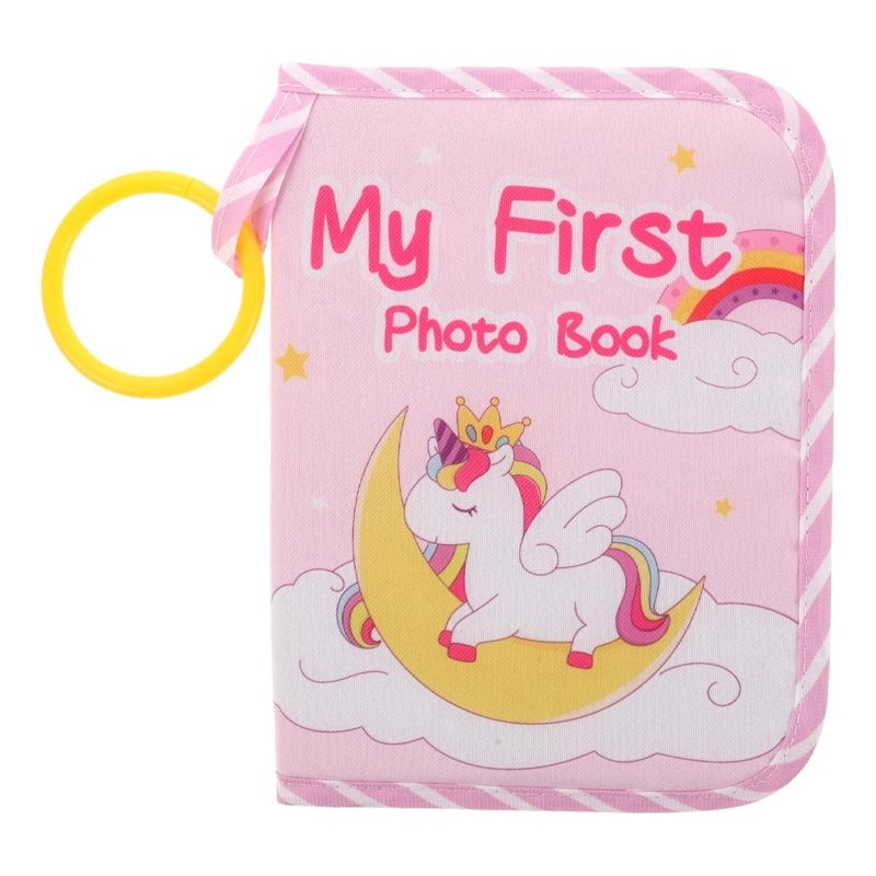 Premier album photo de bébé avec miroir sécurisé