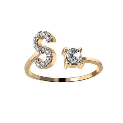 Bague en diamant personnalisée avec initiale délicate