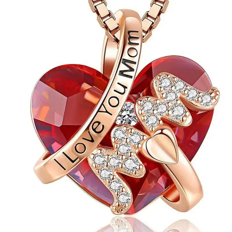 Lovely Heart Shaped Crystal Pendant Necklace Gift