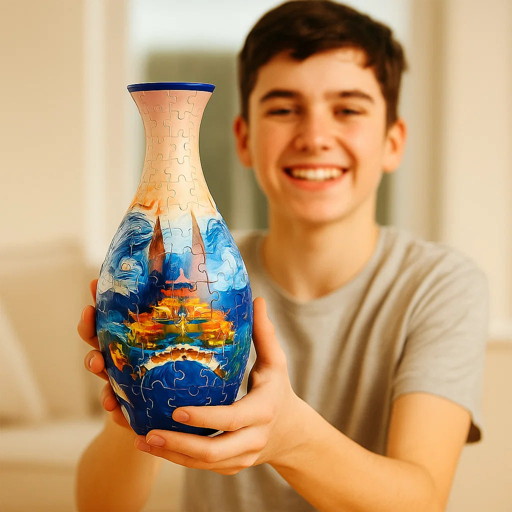 Magnifique puzzle 3D de vase à fleurs