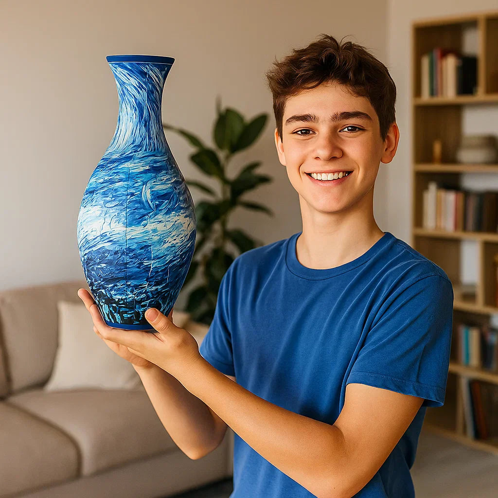 Magnifique puzzle 3D de vase à fleurs