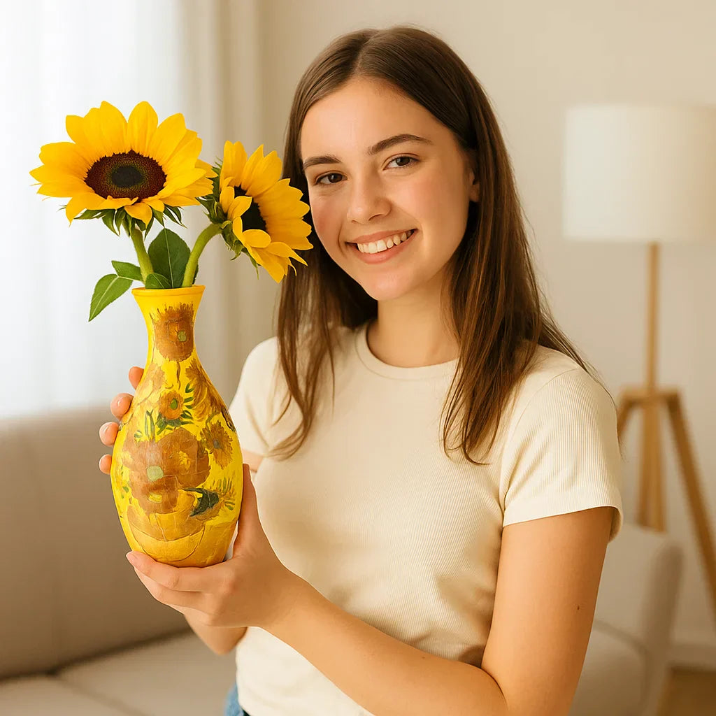 Magnifique puzzle 3D de vase à fleurs