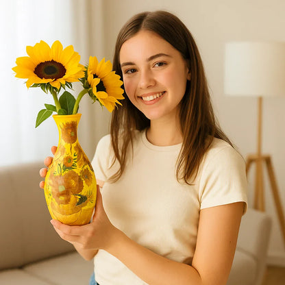 Magnifique puzzle 3D de vase à fleurs