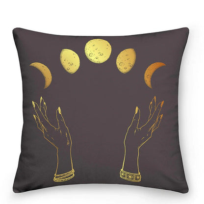 Coussins décoratifs astrologiques colorés Soleil et Lune
