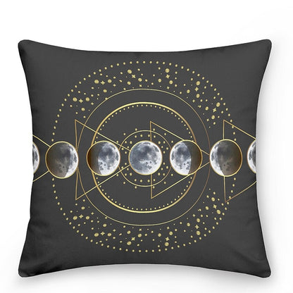 Coussins décoratifs astrologiques colorés Soleil et Lune
