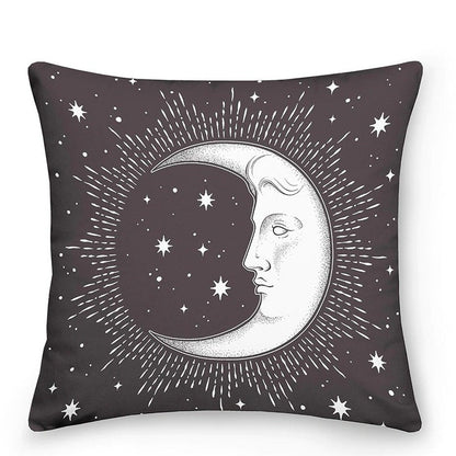 Coussins décoratifs astrologiques colorés Soleil et Lune