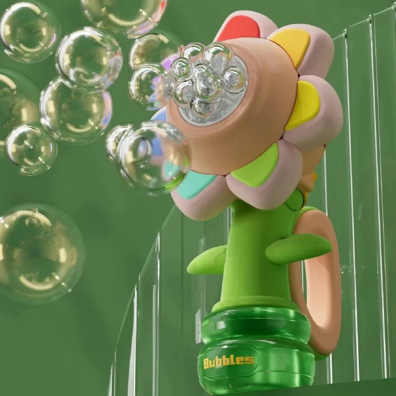 Machine à bulles de fleurs automatique amusante 