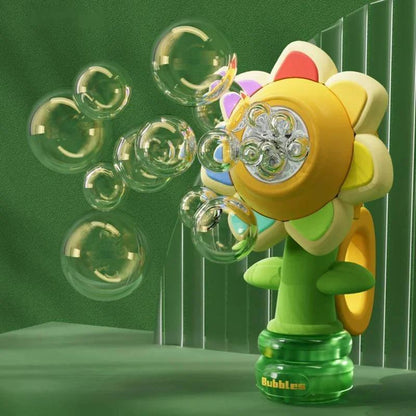 Machine à bulles de fleurs automatique amusante 
