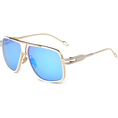 Lunettes de soleil aviateur classiques pour homme avec monture en métal et protection UV