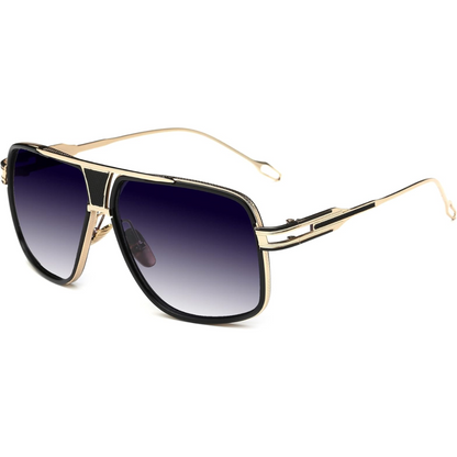Lunettes de soleil aviateur classiques pour homme avec monture en métal et protection UV
