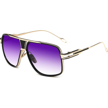 Lunettes de soleil aviateur classiques pour homme avec monture en métal et protection UV
