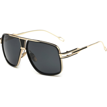 Lunettes de soleil aviateur classiques pour homme avec monture en métal et protection UV