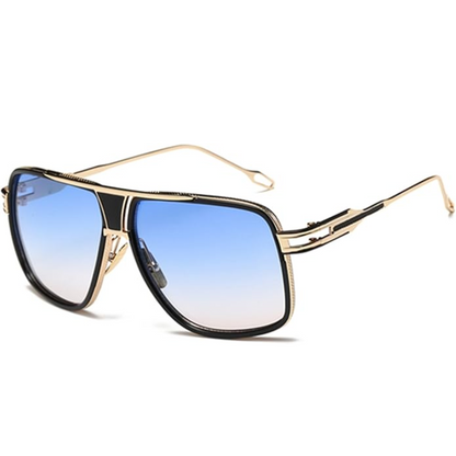 Lunettes de soleil aviateur classiques pour homme avec monture en métal et protection UV