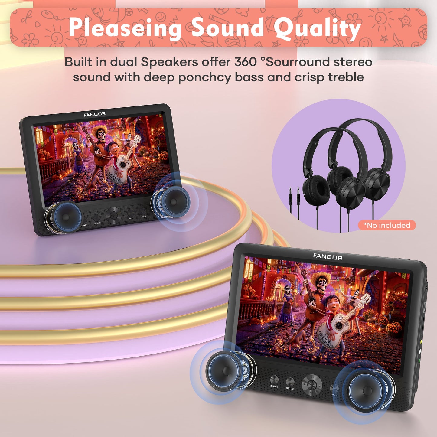 Portable Car Backseat DVD Player